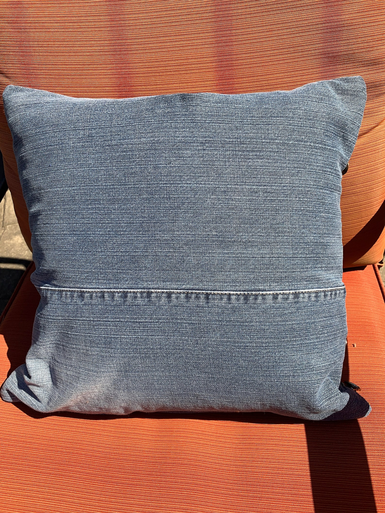 Up-cycled Denim Pillow Made of Recycled Jean Buttons - Etsy