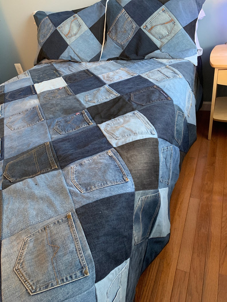 American Glory Jean Quilt Fits Full/queen With Matching Pillow - Etsy