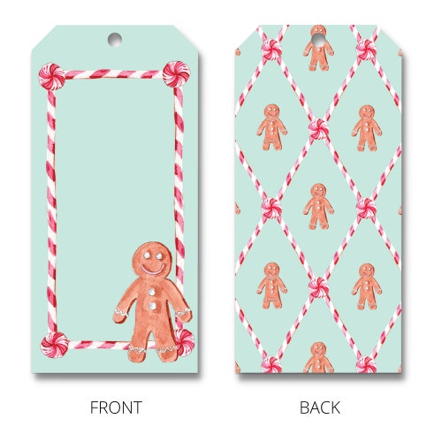 Mint Green Nutcracker Gift Tags Preppy Green Christmas Etsy