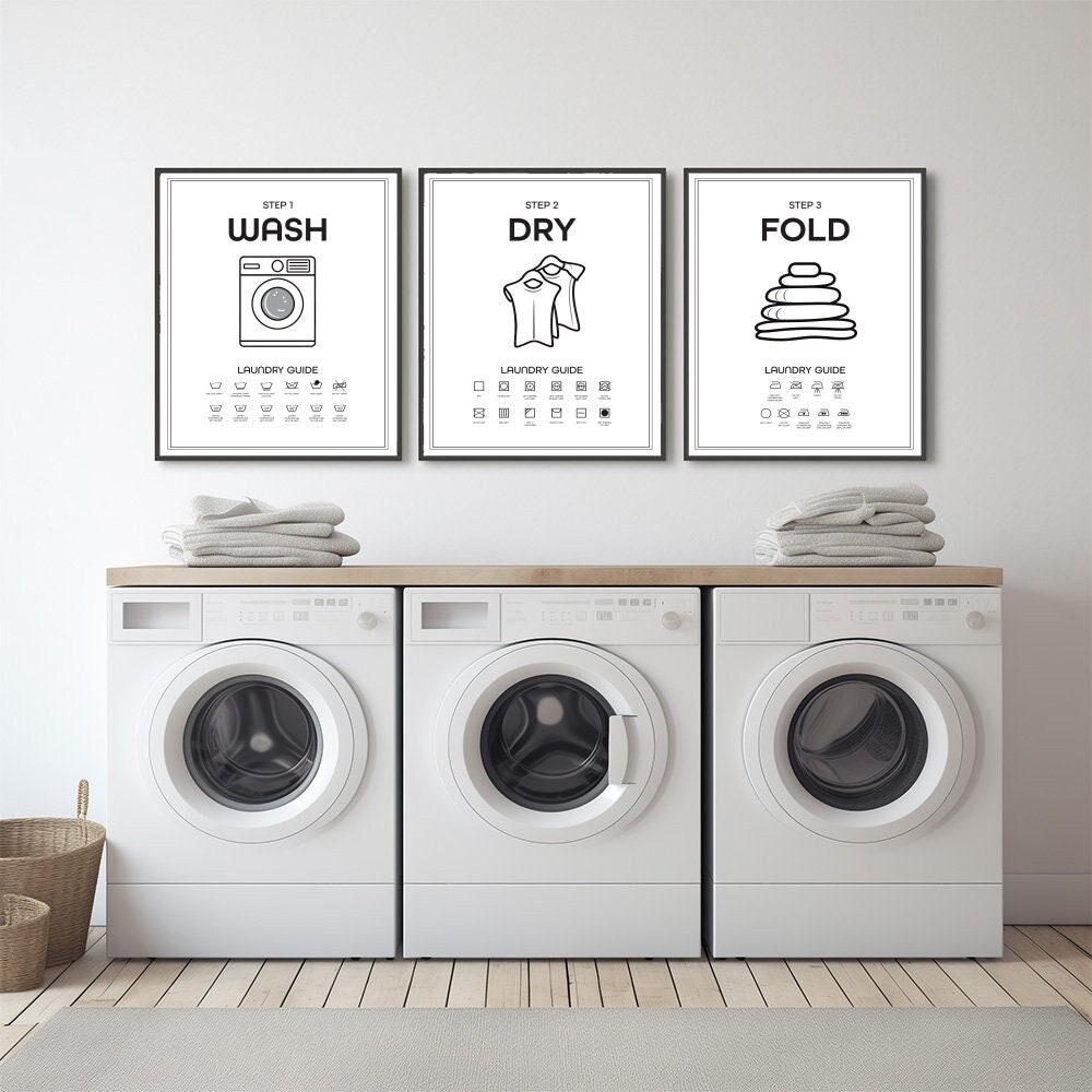 Laundry Cheat Sheet Magnet for Washer or Dryer 