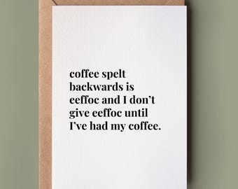 Funny Coffee Pun Card - Coffee Lover Gift for Him or Her, Funny Card, Card For Your Best Friend, Coffee Birthday Card, Funny Birthday Cards