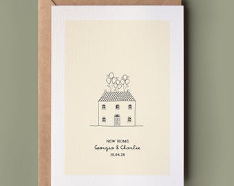 New Home Card - Celebration Card, Card For Your Best Friend, Card For Colleague, Card For Family, Minimalist Card