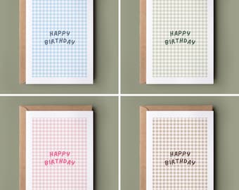 Set of 4 Happy Birthday Cards - Pack of Universal Birthday Cards, Cards For Him/Her