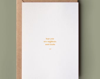 New Home Card - Celebration Card, Card For Your Best Friend, Card For Colleague, Card For Family, Minimalist Card