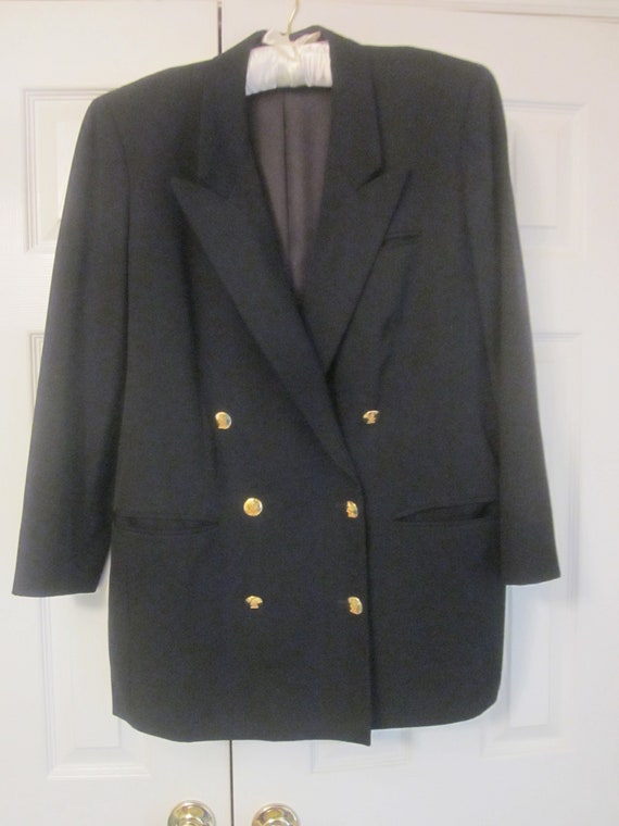 Vintage 80s Austin Reed Black Blazer and "Long Ski