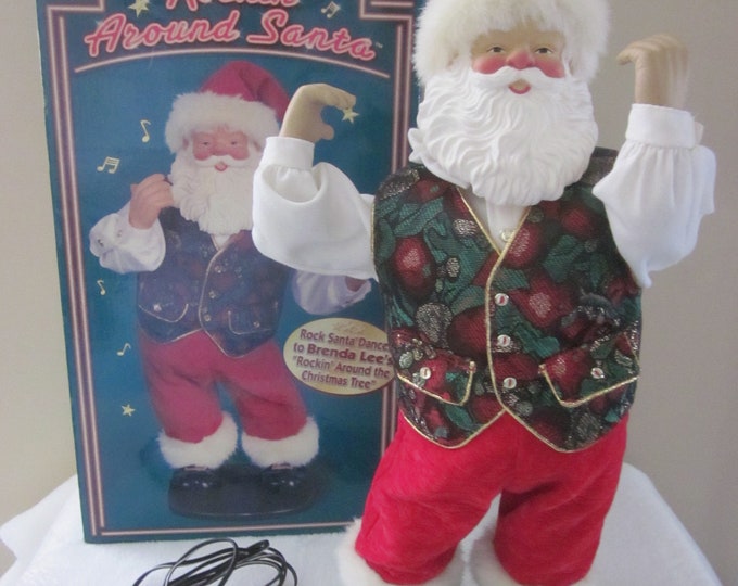 Vintage Animated Santa in Original Box Etsy