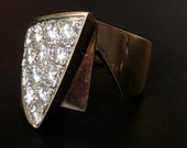 Vintage Retro 14K ring, 15 diamonds 2.25 carat weight
