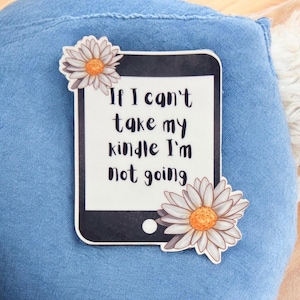 Kindle sticker, reader, reading accessory or Flower Sticker, Laptop Stickers, Water bottle Stickers, kindle sticker