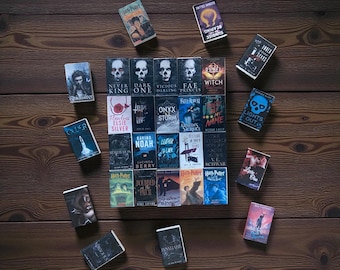 Custom Miniature Books, tiny books, TBR jar, miniature bookshelf (jar and bookshelf not included)