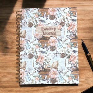 Reading journal, book journal, book review journal, book tracker journal
