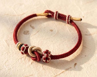 Tibetan Handwoven Bracelet | Adjustable Spiritual Knot | Meditation, Protection & Positive Energy Jewelry