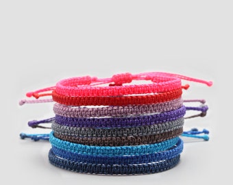 Bracelet tressé tibétain bouddhiste fait à la main, noeuds porte-bonheur, bracelet tressé en macramé, noeuds tibétains, résistant à l'eau