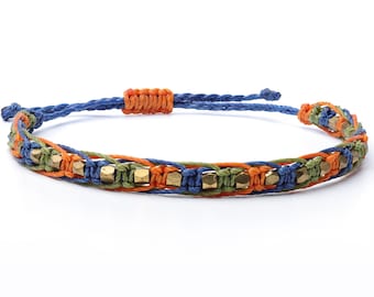 Pulsera trenzada tibetana budista hecha a mano para hombre y mujer, pulsera de cuerda trenzada, pulsera de nudos de la suerte, pulsera para yoga y meditación.