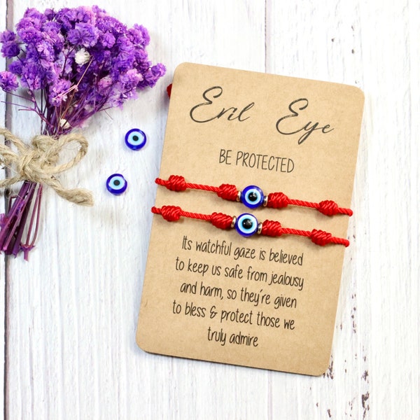 Evil Eye Bracelet 7 knots Spanish Red PROTECTION bracelet Family original protection evil eye mal de ojo , men's and women's gift