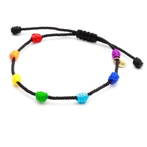 Chakra Bracelet with 7 knots / Protection bracelet / Evil Eye bracelet / Gift from men and women image 4