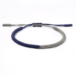 Bracelet bouddhiste, bracelet rouge, bracelet noir, bracelet tibétain fin pour homme et femme, bracelet en corde tressée, bracelet noeuds porte-bonheur image 4