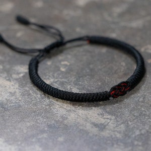 Bracelet tressé tibétain bouddhiste fait main pour homme et femme, bracelet en corde tressée, bracelet noeuds porte-bonheur, bracelet pour le yoga et la méditation. image 3