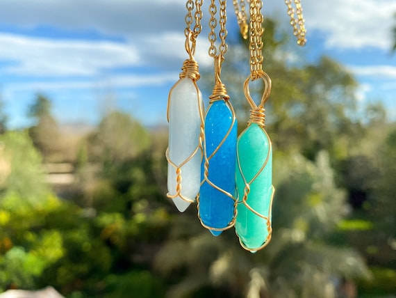 Water Green Jade Necklace Water Blue Jade Blue Jade Pendant
