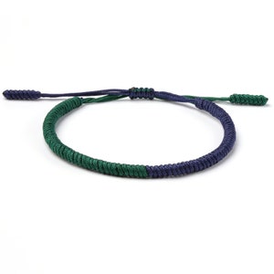 Bracelet bouddhiste, bracelet rouge, bracelet noir, bracelet tibétain fin pour homme et femme, bracelet en corde tressée, bracelet noeuds porte-bonheur image 3