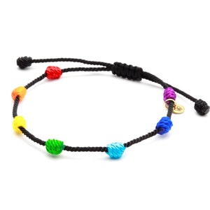 Chakra Bracelet with 7 knots / Protection bracelet / Evil Eye bracelet / Gift from men and women image 3