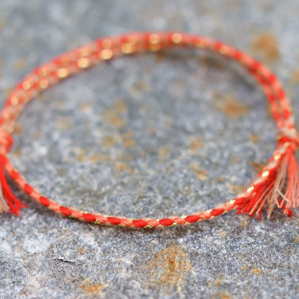 Cotton braided bracelet, bracelet colors, unisex bracelet, protection bracelet, sliding knots bracelet, handmade