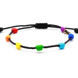 Chakra Bracelet with 7 knots / Protection bracelet / Evil Eye bracelet / Gift from men and women image 5