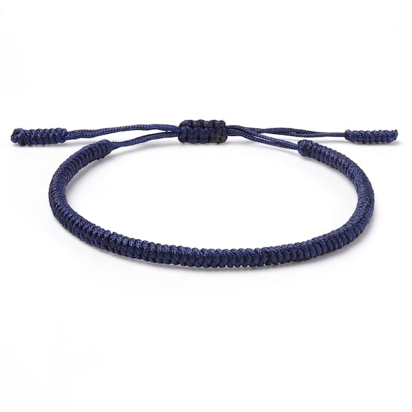 Bracelet bouddhiste, bracelet rouge, bracelet noir, bracelet tibétain fin pour homme et femme, bracelet en corde tressée, bracelet noeuds porte-bonheur