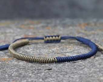 Handgemaakte boeddhistische Tibetaanse gevlochten armband voor mannen en vrouwen, armband van gevlochten touw, armband met geluksknopen, armband voor yoga en meditatie.