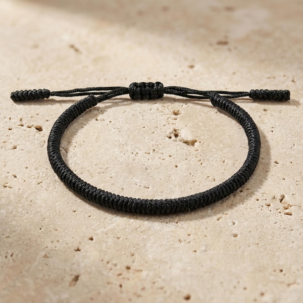 Tibetan String Bracelet | Buddhist Protection Amulet | Vajra Knot | Spiritual Gift