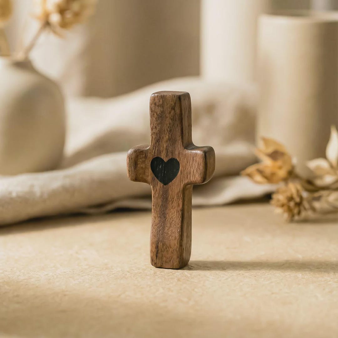 Hand-carved Wooden Comfort Cross: Pocket-sized Faith Gift - Etsy