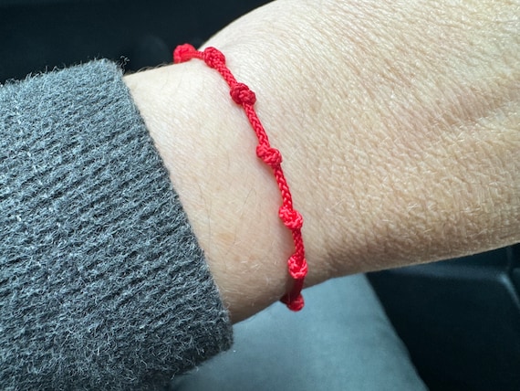 Handmade 7 Knots Red String Bracelet for Protection Lucky Amulet Friendship  Braid Rope Wristband Matching Couple Bracelet Unisex 