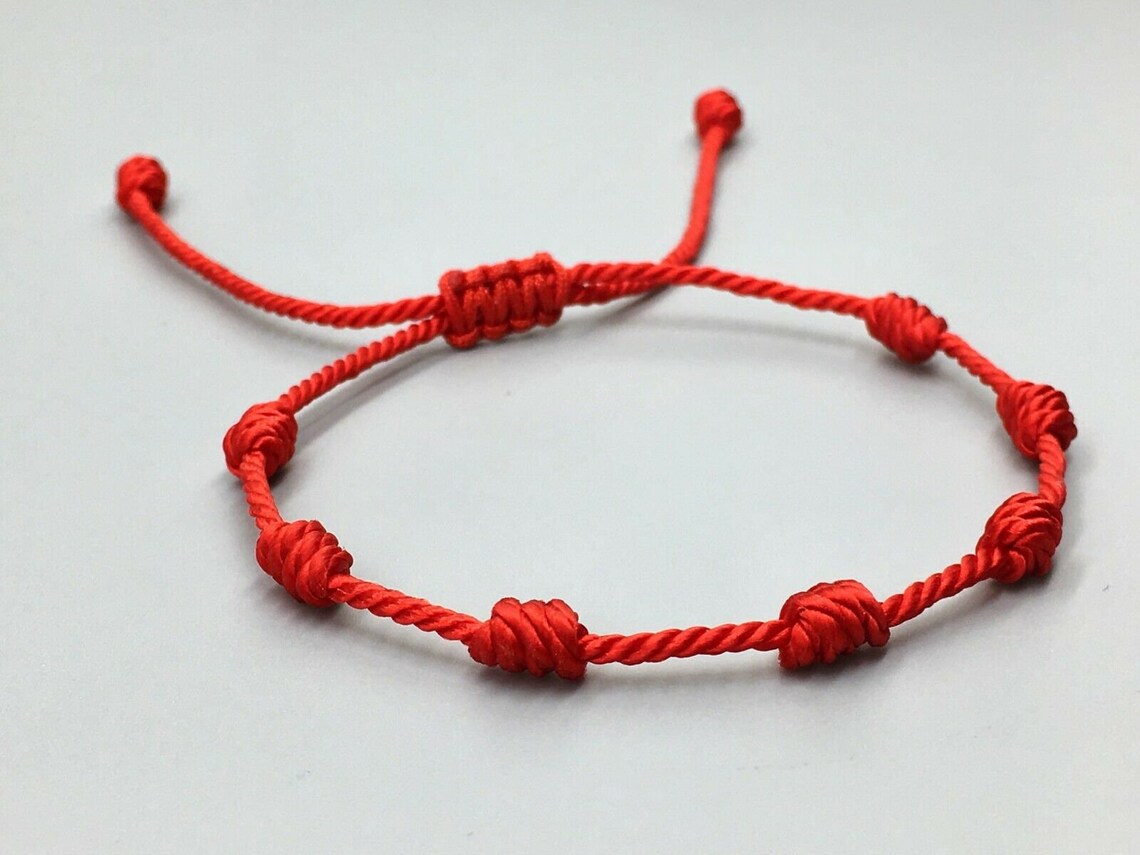 7 Knots Anklet Knots of Luck Kabbalahprotection Etsy