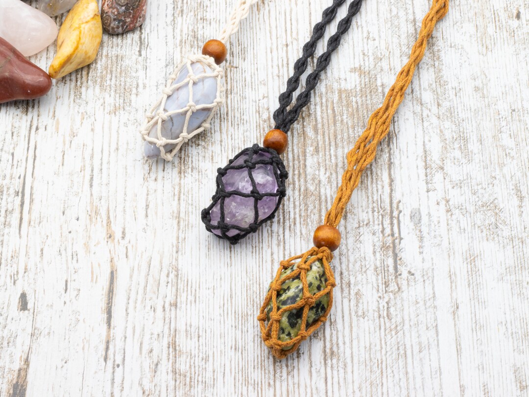 Crystal Holder Necklace, Interchangeable Crystal Necklace Holder, Minimalist Necklace, Crystal