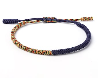 Buddhist Style Rope Bracelet | Adjustable Nylon Cord | Handmade Unisex Bracelet | Casual Daily Accessory Gift
