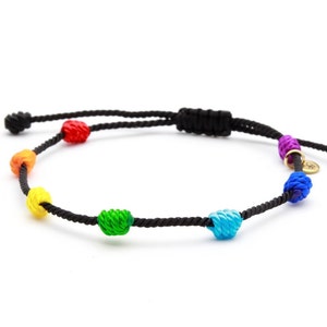 Chakra Bracelet with 7 knots / Protection bracelet / Evil Eye bracelet / Gift from men and women image 6