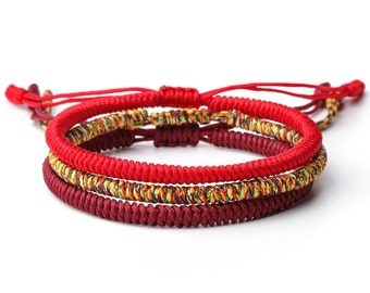 Handmade Tibetan Braided Bracelet: Lucky Knot Yoga Meditation Jewelry