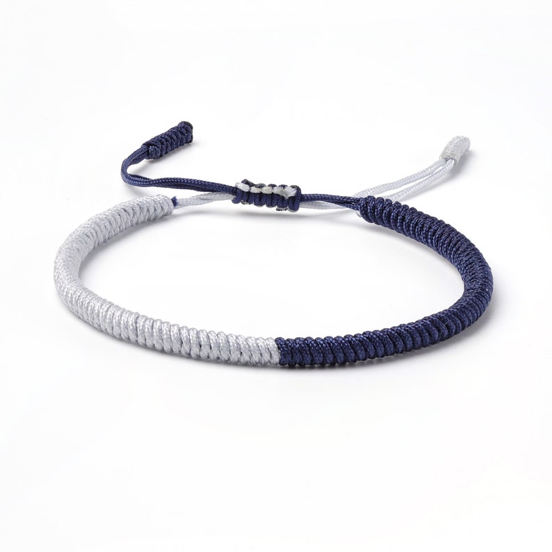 Bracelet bouddhiste, bracelet rouge, bracelet noir, bracelet tibétain fin pour homme et femme, bracelet en corde tressée, bracelet noeuds porte-bonheur image 5
