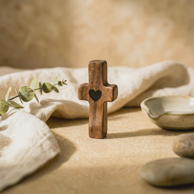 Hand-carved Wooden Comfort Cross: Pocket-sized Faith Gift - Etsy