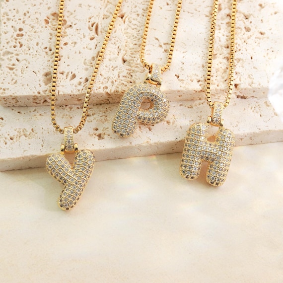 Collane Donna: Collana con Iniziale A Oro Giallo