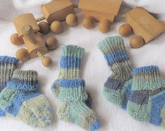 Socks baby socks newborn stockings hand knitted for boys from Kramboden