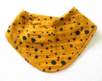 Halstuch Sabbertuch Musselin Sommermusselin dünn animalprint gold Baumwolle von Kramboden