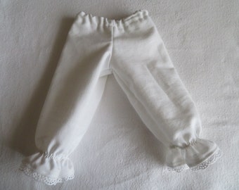Puppenkleidung Puppenhose Unterhose Unterwäsche Baumwolle nostalgisch romantisch Spitze für 33-36 oder 43-46 cm Puppen von kramboden