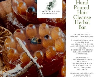 Chebe Infused Herbal Hair Cleanse Bar | Marshmallow Root Scalp Cleanser