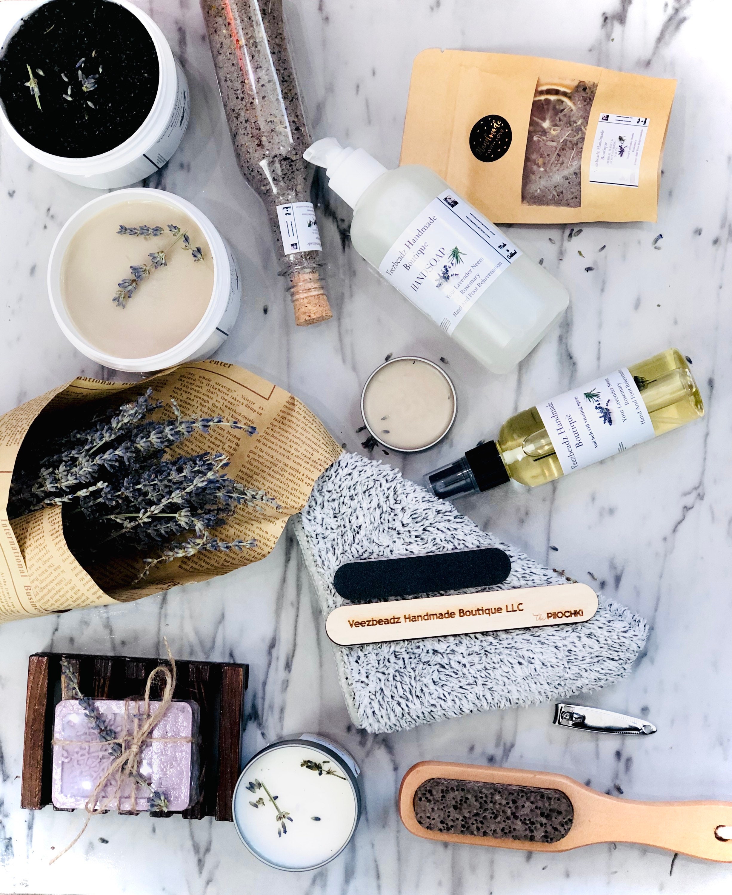 Lavender Pedi Kit Natural Spa Set Mothers Day Gift Box Foot Etsy