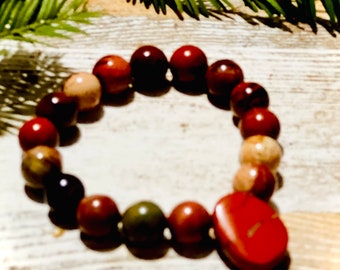 ROOT CHAKRA•Root Chakra•Mūlādhāra•Grounding Bracelet•Strengthens•Security•Red Jasper•Best Friend Gift•Divorced•Feminine Energy•Thinking of u