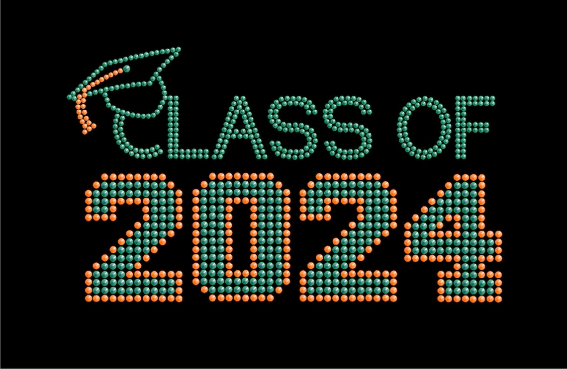 Class of 2022 2023 2024 Graduation Celebration Rhinestone Etsy