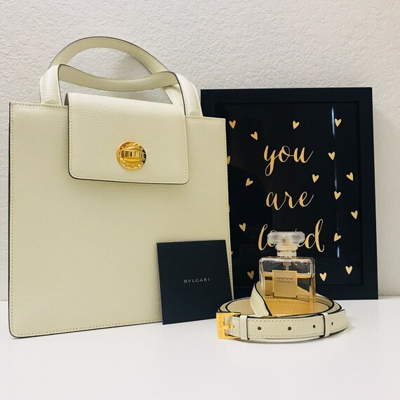 Bulgari Off White Handbag