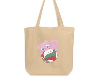 Süße Öko-Einkaufstasche mit Katze und Volleyball