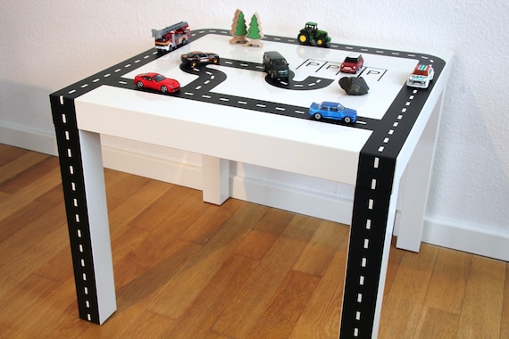 Spielzeug Strasse zum Aufkleben aus Klebefolie, Möbelfolie, Aufkleber, Möbelaufkleber, Dekor