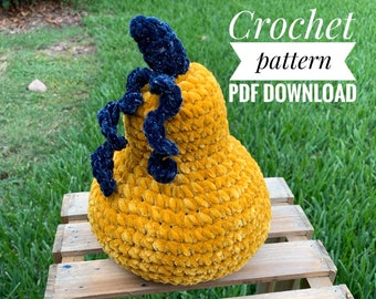 Velvet Gourd Crochet Pattern/Fall Decor crochet pattern